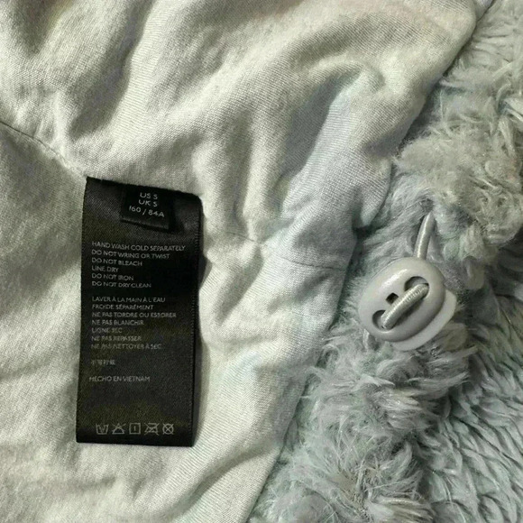 BDG Sherpa Trim Faux Fur Hooded Jacket & Coat in Teal, Small - Picture 8 of 9